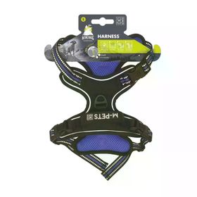 M-Pets Hiking Reflektörlü XL Mavi 50-110 cm Köpek Göğüs Tasması