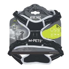 M-Pets Hıkıng Siyah XL Reflektörlü Soft Köpek Göğüs Tasması