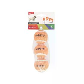 M-Pets Hop Tenis Topu 5 cm 3'lü Turuncu Köpek Oyuncağı