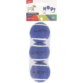 M-Pets Hop Tenis Topu 6.4 cm 3'lü Mavi Köpek Oyuncağı