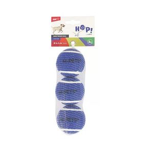 M-Pets Hop Tenis Topu 6.4 cm 3'lü Mavi Köpek Oyuncağı