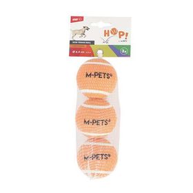 M-Pets Hop Tenis Topu 6.4 cm 3'lü Turuncu Köpek Oyuncağı