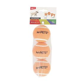 M-Pets Hop Tenis Topu 6.4 cm 3'lü Turuncu Köpek Oyuncağı