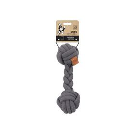 M-Pets İki Düğümlü 28x9 cm Gri Köpek Diş İpi