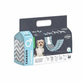 M-Pets Karbonlu Diapers 15-30 cm S 18'li Erkek Köpekler İçin Külot Bez