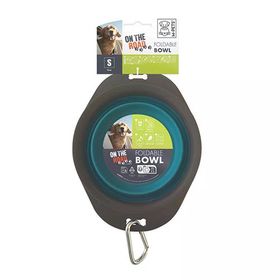 M-Pets Katlanır Silikon 420 ml Mavi Kedi ve Köpekler İçin Mama ve Su Kabı