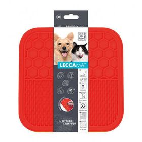 M-Pets Lecca 21x21 cm M Kırmızı Kedi ve Köpekler İçin Yavaş Beslenme Ödül Matı