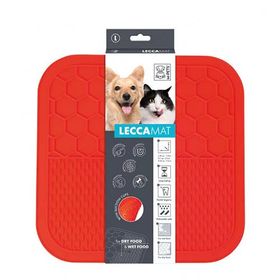 M-Pets Lecca 30x30 cm L Kırmızı Kedi ve Köpekler İçin Yavaş Beslenme Ödül Matı