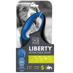 M-Pets Liberty 3 mt Mavi S Şerit Otomatik Köpek Gezdirme Kayışı