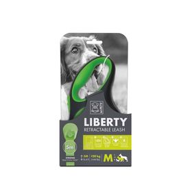 M-Pets Liberty 5 mt M Yeşil Otomatik Şerit Köpek Gezdirme Kayışı