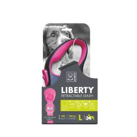M-Pets Liberty 8 mt L Pembe Otomatik Şerit Köpek Gezdirme Tasması