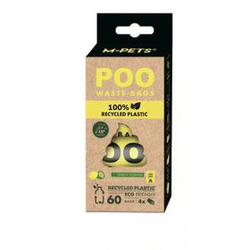 M-Pets Limon Kokulu 15 Yaprak 4'lü Paket Dışkı Toplama Poşeti