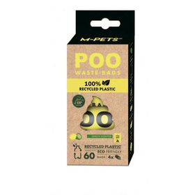 M-Pets Limon Kokulu 15 Yaprak 4'lü Paket Dışkı Toplama Poşeti