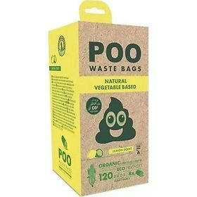 M-Pets Limon Kokulu 15 Yaprak 4'lü Paket Dışkı Toplama Poşeti