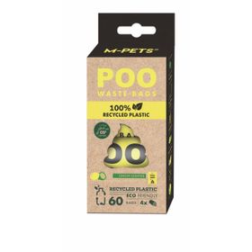M-Pets Limon Kokulu 15 Yaprak 4'lü Paket Dışkı Toplama Poşeti