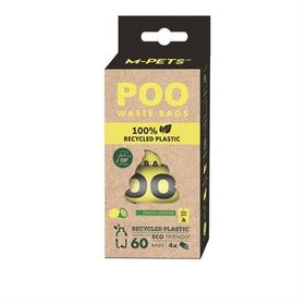 M-Pets Limon Kokulu 15 Yaprak 4'lü Paket Dışkı Toplama Poşeti