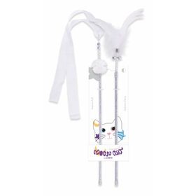 M-Pets Mooncat 40 cm 2'li Beyaz Olta Kedi Oyuncağı