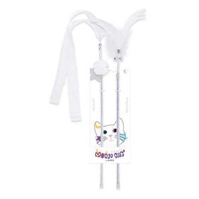 M-Pets Mooncat 40 cm 2'li Beyaz Olta Kedi Oyuncağı