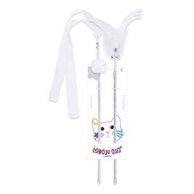 M-Pets Mooncat 40 cm 2'li Beyaz Olta Kedi Oyuncağı