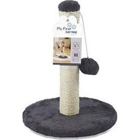 M-Pets My First Ponponlu 24x24x30 cm Gri Kedi Tırmalama Tahtası