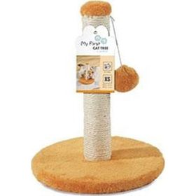 M-Pets My First Ponponlu 24x24x30 cm Turuncu Kedi Tırmalama Tahtası