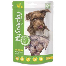 M-Pets My Snacky Tavuk ve Sığır Derili Top 80 gr Köpek Ödül Maması