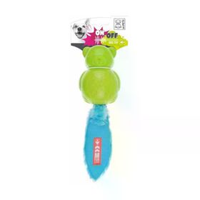 M-Pets On/Off Teddy Blue Green Köpekler için Kauçuk Oyuncak