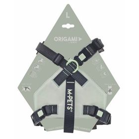 M-Pets Origami Reflektörlü L Yeşil 37-81 cm Köpek Göğüs Tasması