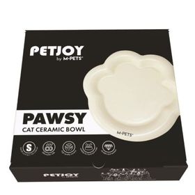 M-Pets Pawsy Seramik 100 ml Beyaz Kedi ve Köpek Mama Kabı