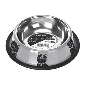 M-Pets Petjoy Cat Family Çelik 355 ml Kedi Mama Kabı