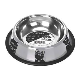 M-Pets Petjoy Cat Family Çelik 610 ml Kedi Mama Kabı
