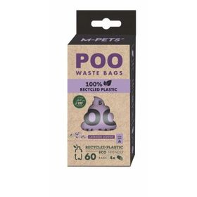 M-Pets Poo 22x32 cm 4'lü Recycled Lavanta Kokulu Köpek Dışkı Poşeti