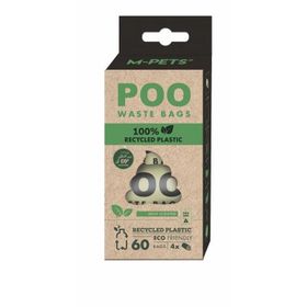 M-Pets Poo Recycled Nane Kokulu 22x32 cm 4'lü Köpek Dışkı Poşeti