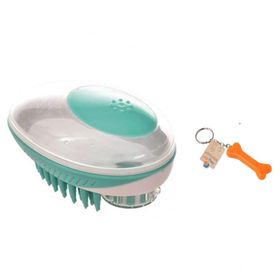 M-Pets Şampuan Hazneli Yeşil Yıkama Ve Masaj Fırçası