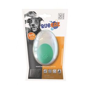 M-Pets Şampuan Hazneli Yeşil Yıkama Ve Masaj Fırçası