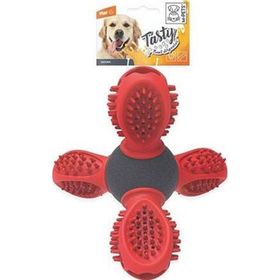 M-Pets Saturn Ödül Hazneli Kauçuk 14x13x12 cm Kırmızı Köpek Oyuncağı