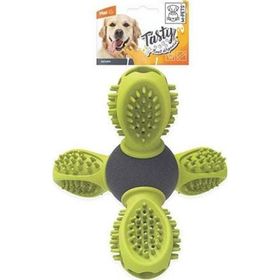 M-Pets Saturn Ödül Hazneli Kauçuk 14x13x12 cm Yeşil Köpek Oyuncağı