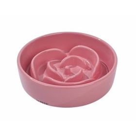 M-Pets Serene Rose 300 ml Pembe Seramik Yavaş Beslenme Mama Kabı