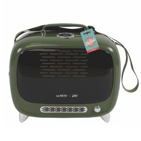 M-Pets Sixties Televizyon Şeklinde Yeşil 44.7x26.6x38.4 cm Kedi Taşıma Çantası