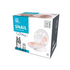 M-Pets Snail Hazneli 2800 ml Pembe Kedi ve Köpekler İçin Su Kabı