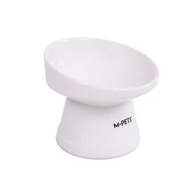 M-Pets Tiltd Seramik 150 ml Beyaz Kedi ve Köpek Mama ve Su Kabı