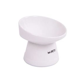 M-Pets Tiltd Seramik 150 ml Beyaz Kedi ve Köpek Mama ve Su Kabı