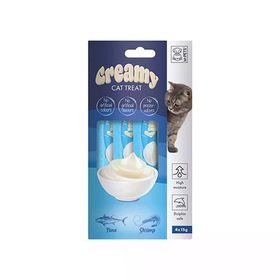 M-Pets Ton Balıklı ve Karidesli Krema 4x15 gr Kedi Ödül Maması