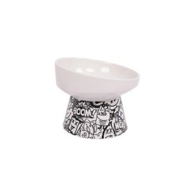 M-Pets Urban Style 10.5x10.6x8 cm 150 ml Kediler İçin Seramik Mama ve Su Kabı