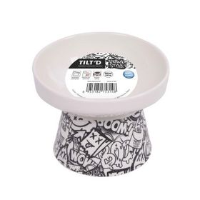 M-Pets Urban Style 14.5x14.5x11.5 cm 350 ml Kedi ve Köpekler İçin Seramik Mama ve Su Kabı