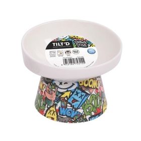 M-Pets Urban Style 14.5x14.5x11.5 cm 350 ml Kedi ve Köpekler İçin Seramik Mama ve Su Kabı