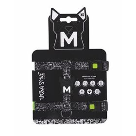 M-Pets Urban Style Active 25-44 cm Siyah-Beyaz XS Köpek Göğüs Tasması