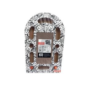 M-Pets Urban Style Freestyle 50x30 cm Siyah Beyaz Kedi Karton Tırmalama Tahtası