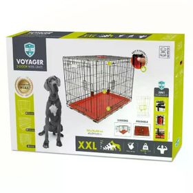M-Pets Voyager 2 Kapılı 122x76x84 cm XXL Kırmızı Köpek Kafesi