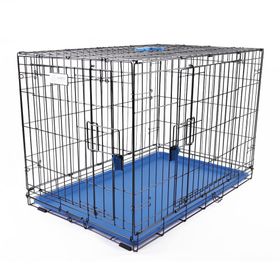 M-Pets Voyager 2 Kapılı 122x76x84 cm XXL Mavi Köpek Kafesi
